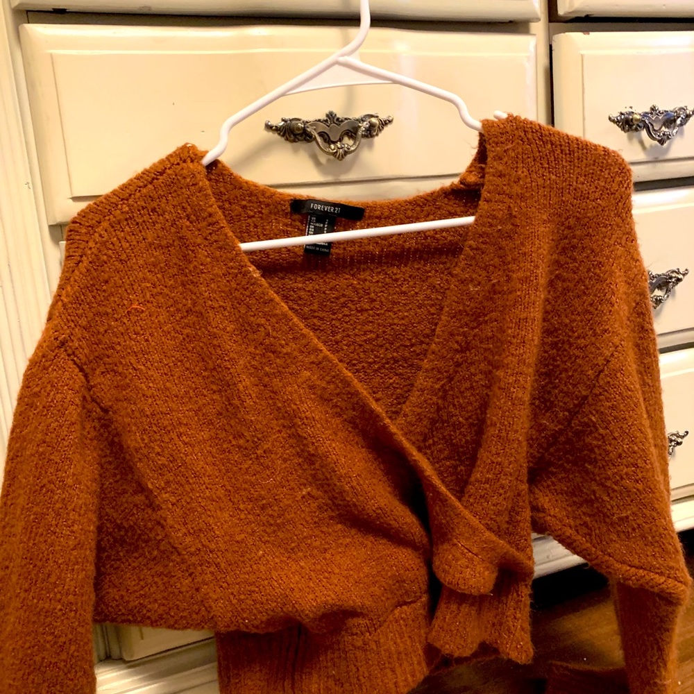 Vneck brown sweater